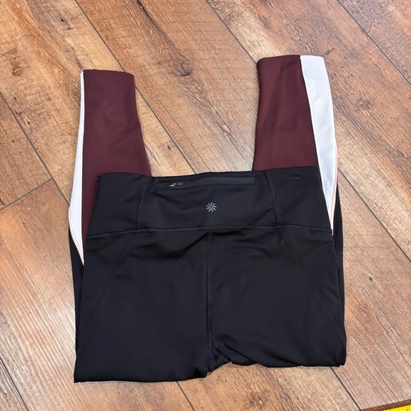 Athleta Women's Velocity Colorblock Stash Pocket Capri Legging Pants Sz XS Black - Picture 5 of 9
